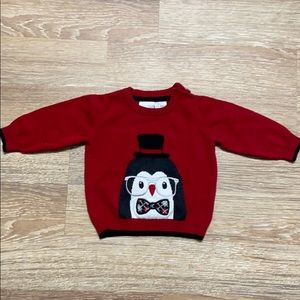 Baby boy sweater with penguin